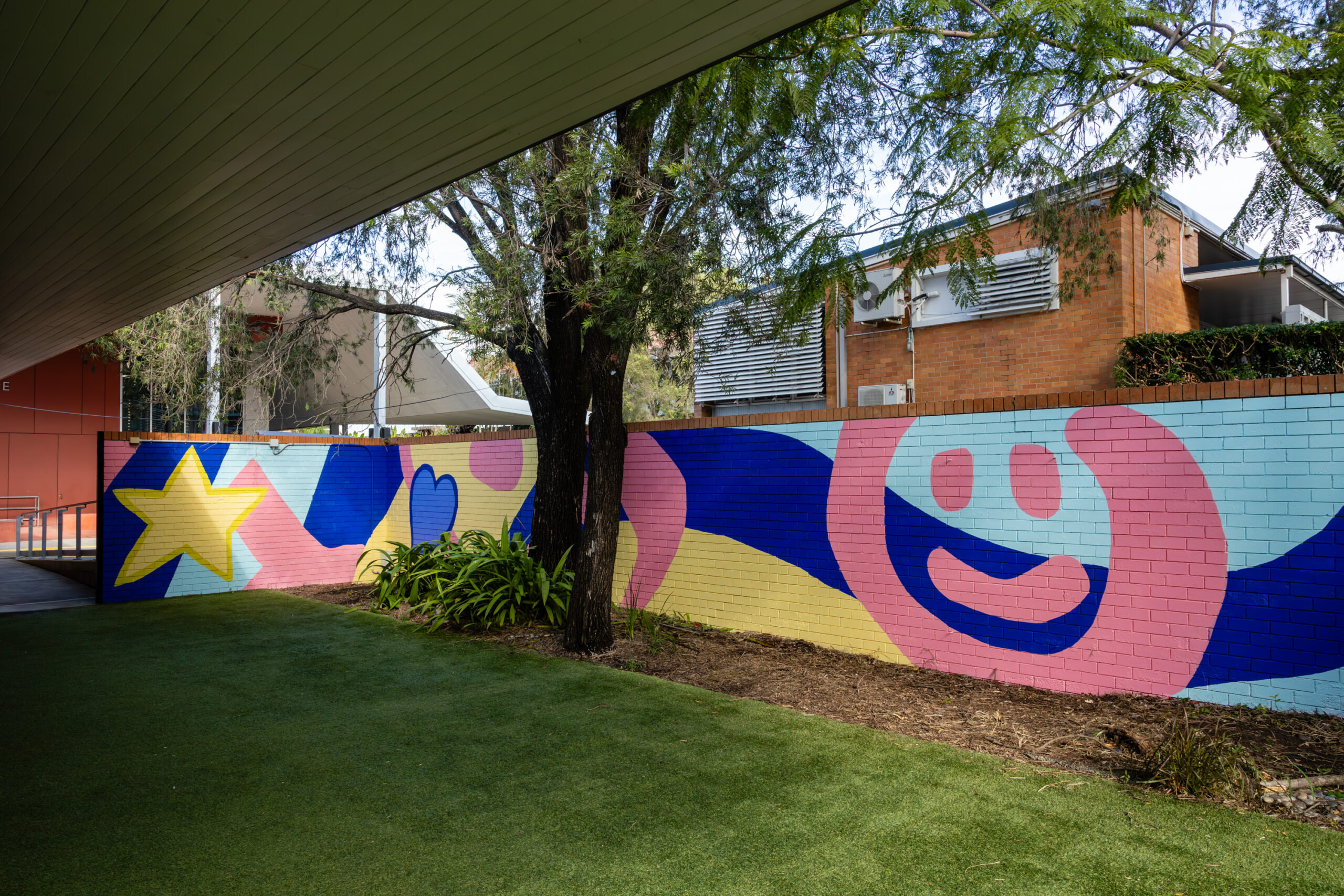 Mitchelton SHS LiveArt Mural Install-133
